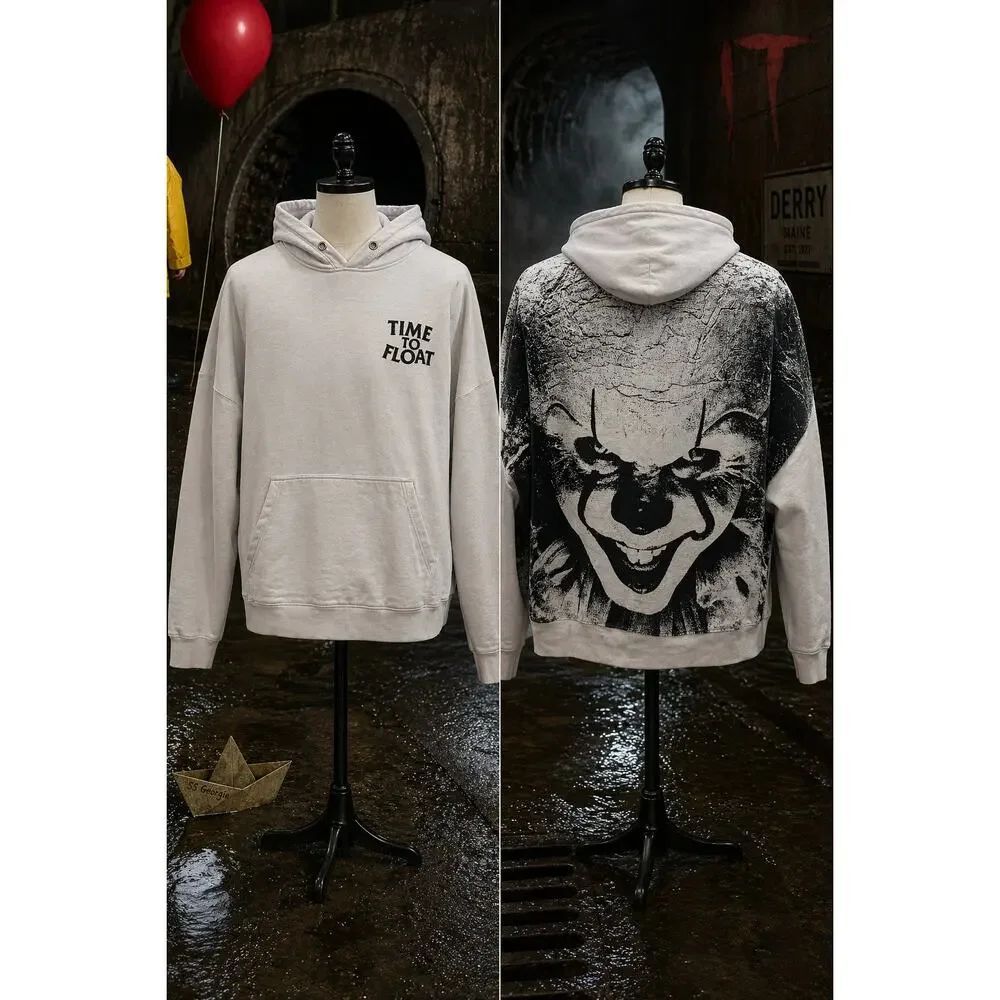 IT Chapter Two Pennywise Time To Float Hoodie M Horror Graphic